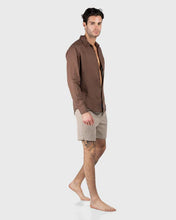 Load image into Gallery viewer, Coast L/S Linen Shirt Choc
