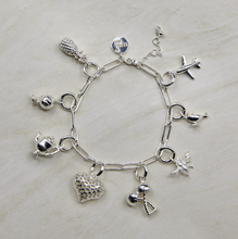 Load image into Gallery viewer, Paperclip Charm Bracelet Silver
