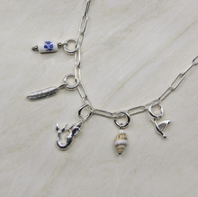 Load image into Gallery viewer, Paperclip Charm Necklace Silver
