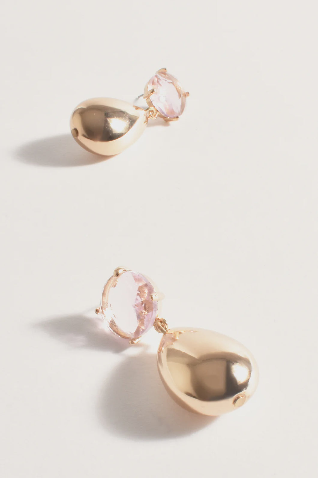 Teardrop Stone Earring Peach