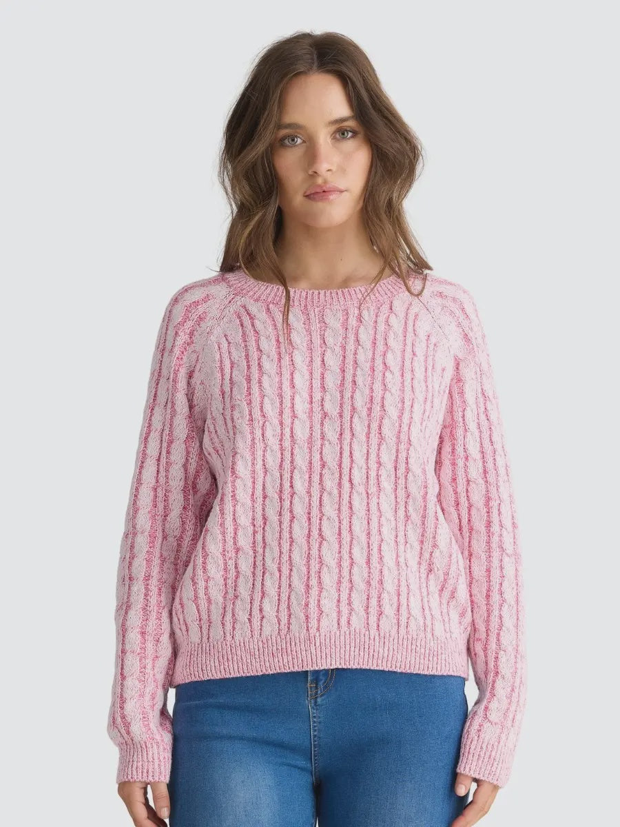 Ellie Knit Pink Marle