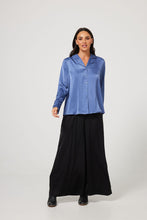 Load image into Gallery viewer, Carrington Shirt Petrol Blue Satin
