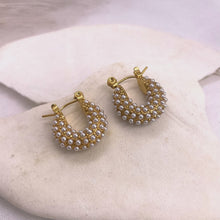 Load image into Gallery viewer, Ash 18K Gold Pearl Earrings
