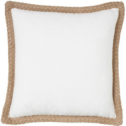 Jute Linen White Cushion 50cm x 50cm