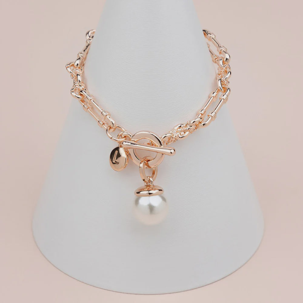 Rose Gold Single Pearl Bracelet