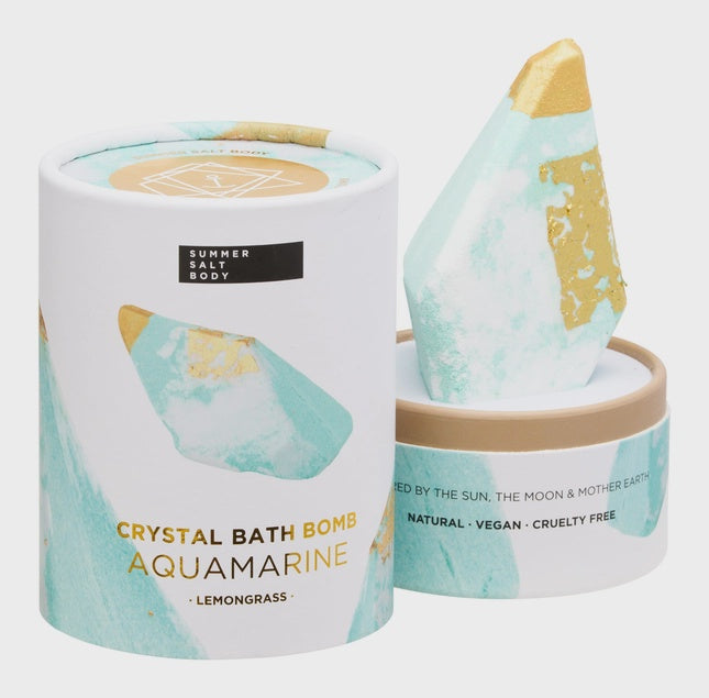 Crystal Bath Bomb Aqua Marine Lemongrass