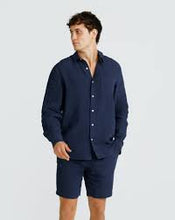 Load image into Gallery viewer, Linen Shirt Navy
