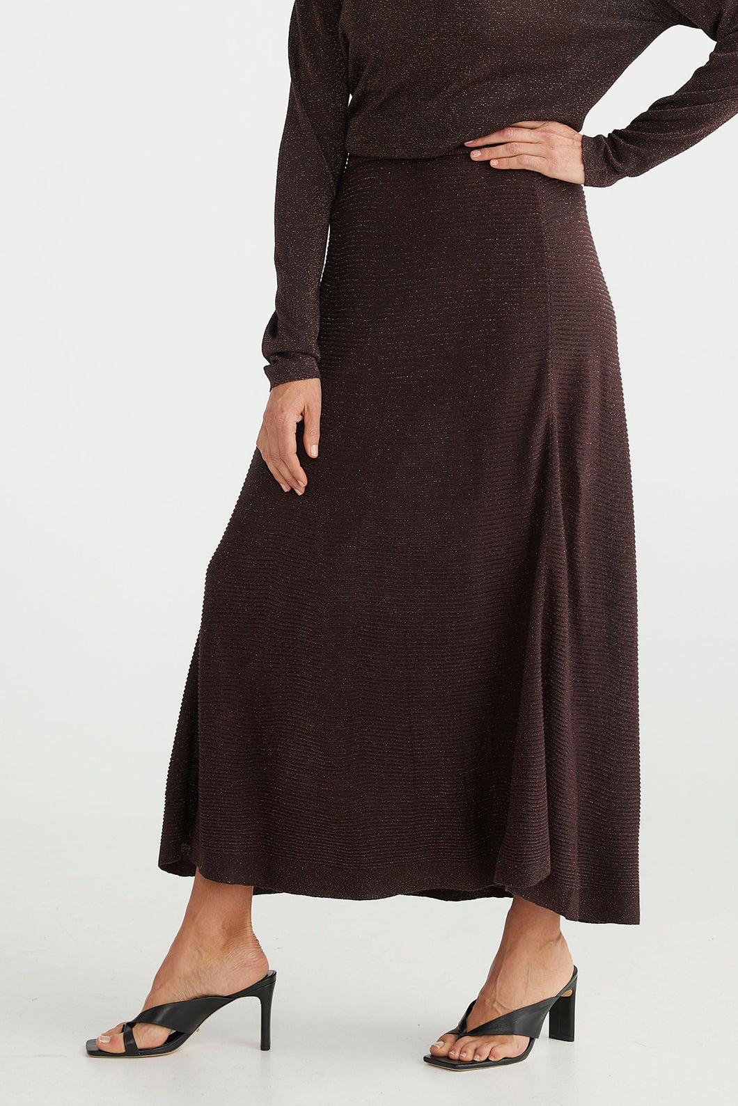 Domenica Knit Skirt - Dark Cocoa