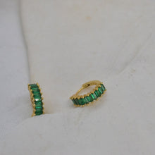 Load image into Gallery viewer, Blaire Green &amp; Gold Earrings
